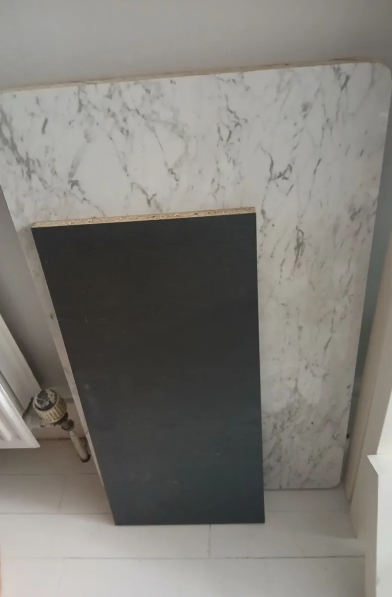 Shelves , counter top piece and black wood - Image 4