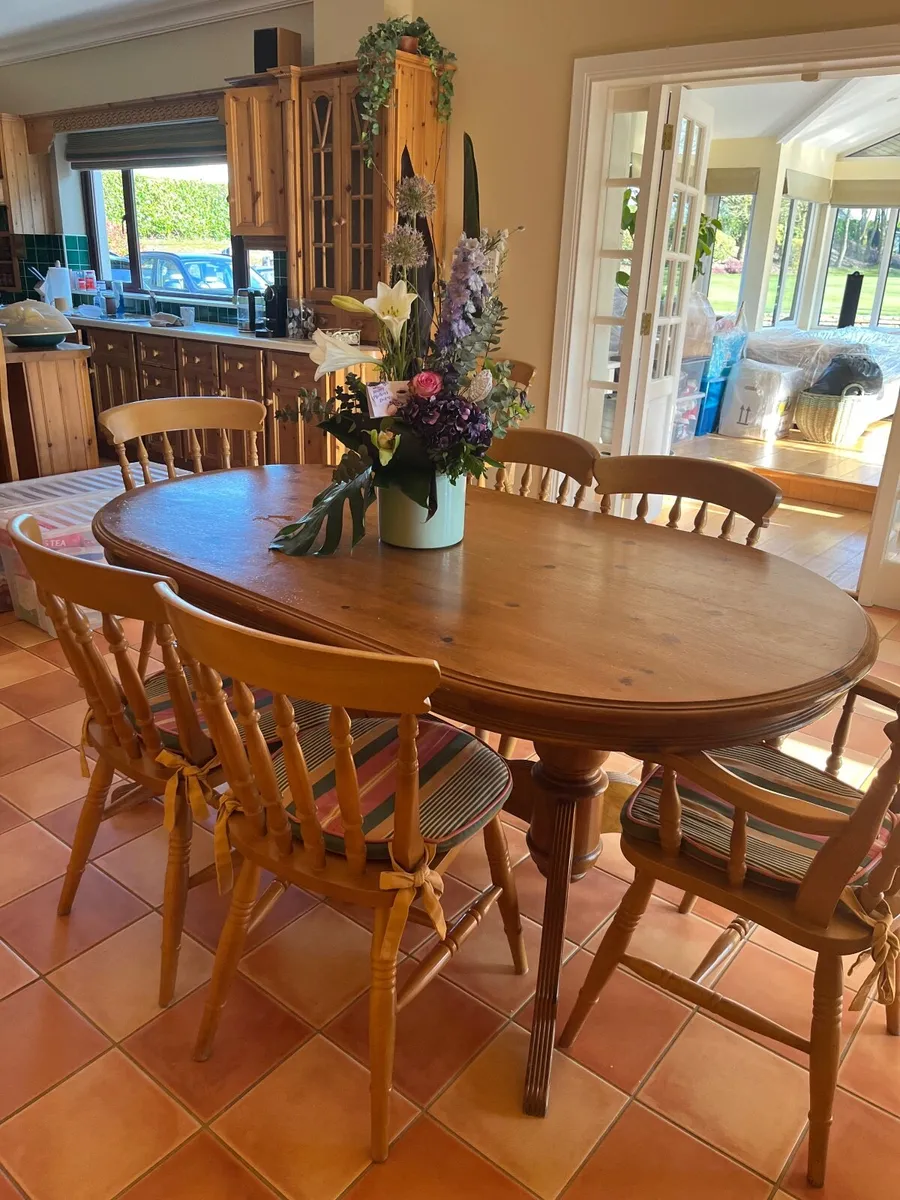 Kitchen Table and Chairs (8) - Image 1