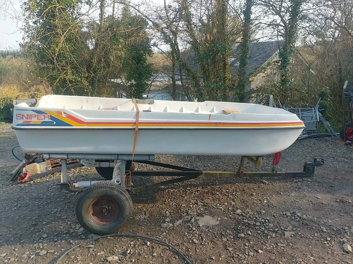 Sniper dory 10 ft boat with trailer - Image 2