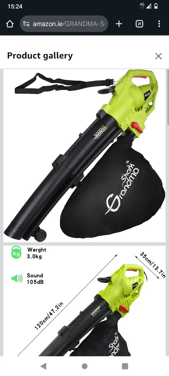 3 in 1 vacuum, blower, mulcher leaf blower - Image 1