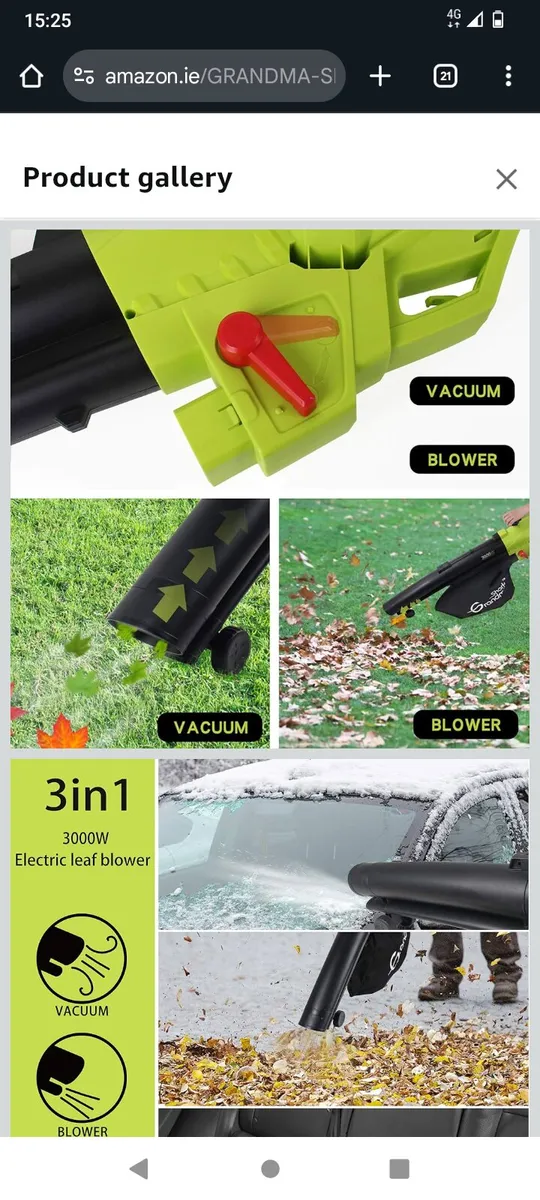 3 in 1 vacuum, blower, mulcher leaf blower - Image 3