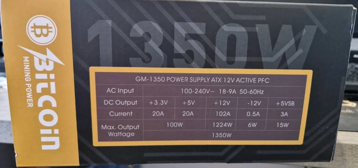 GameMax GM-1350W (1350 Watt) 80+ Gold Mining PSU/ - Image 4