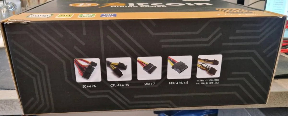 GameMax GM-1350W (1350 Watt) 80+ Gold Mining PSU/ - Image 3