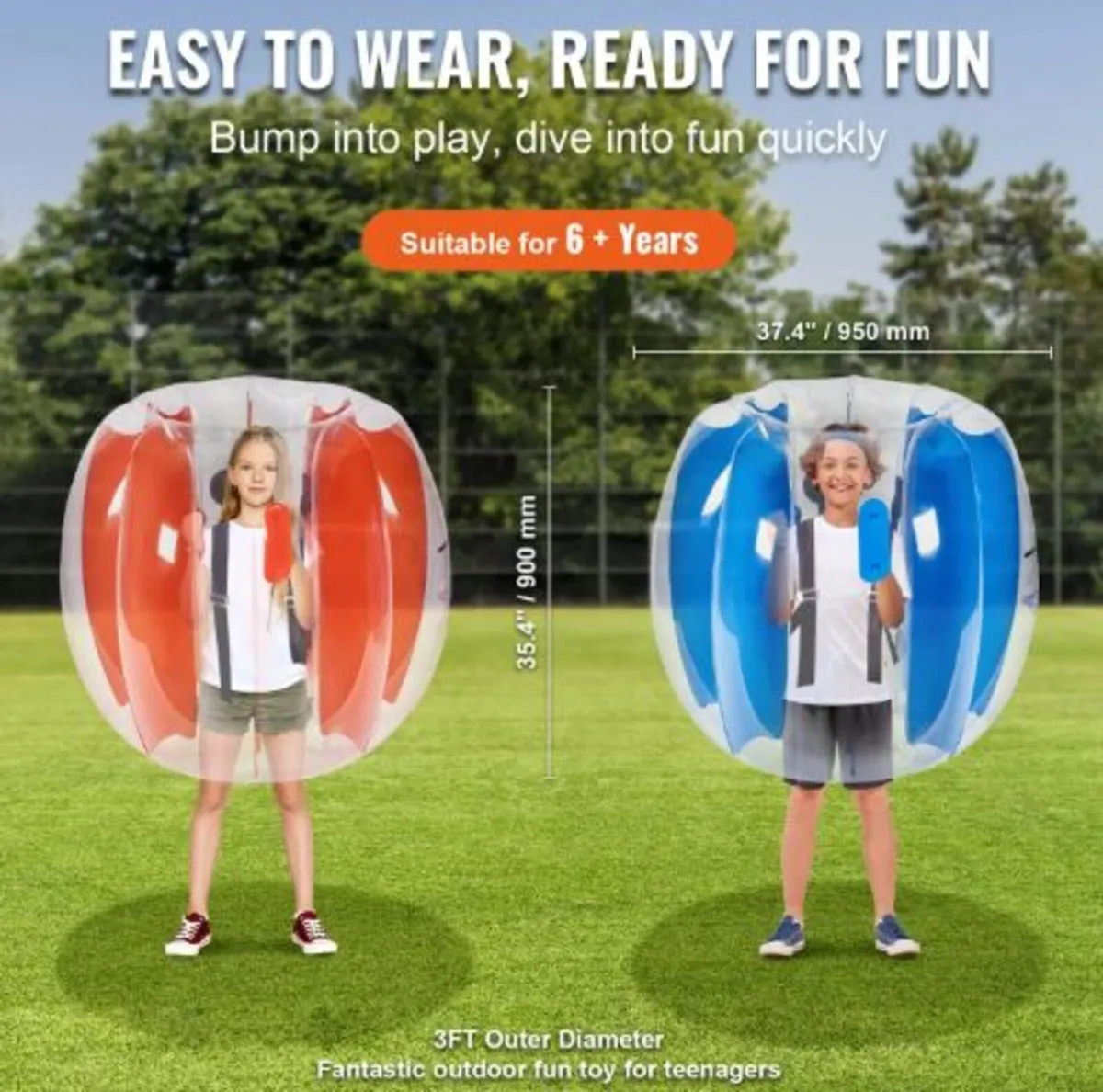 Inflatable Bumper Balls 2-Pack,3FT/0.9M Body Sumo - Image 2