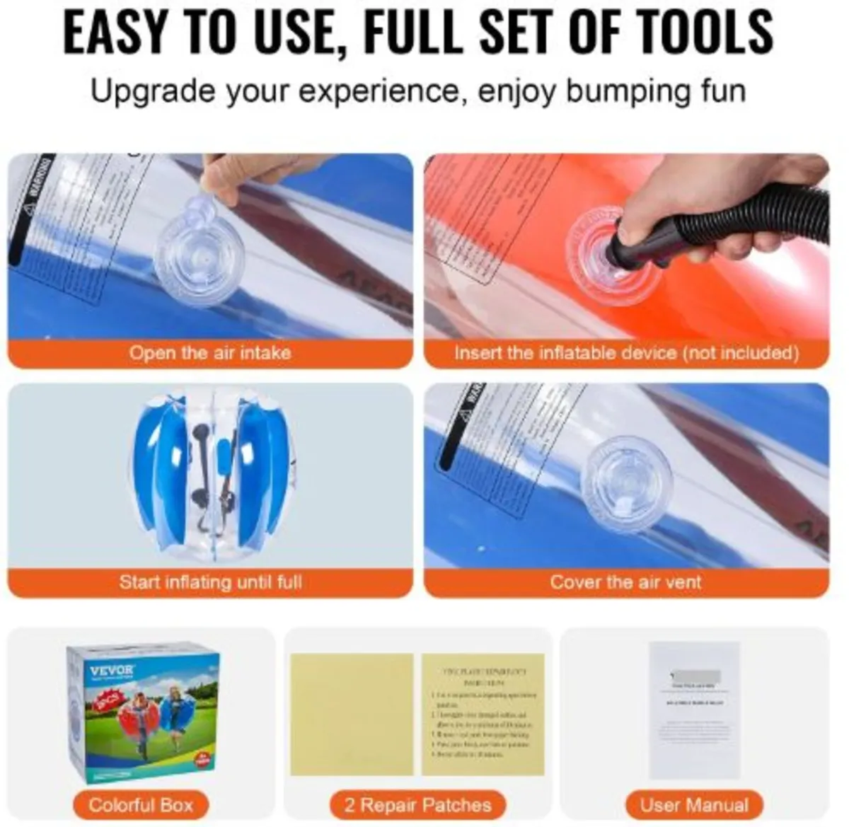 Inflatable Bumper Balls 2-Pack,3FT/0.9M Body Sumo - Image 3