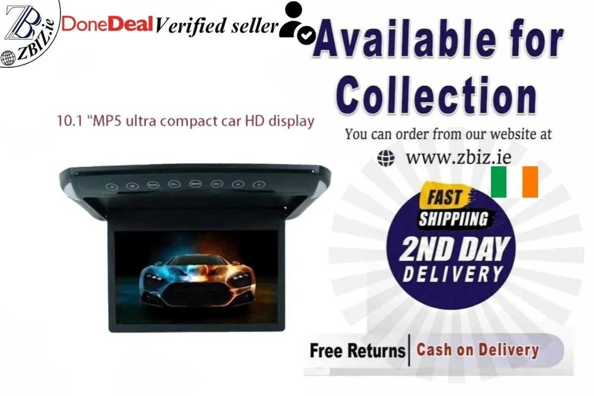 10.1" Flip Roof Monitor MP5 Player Mount - Image 1