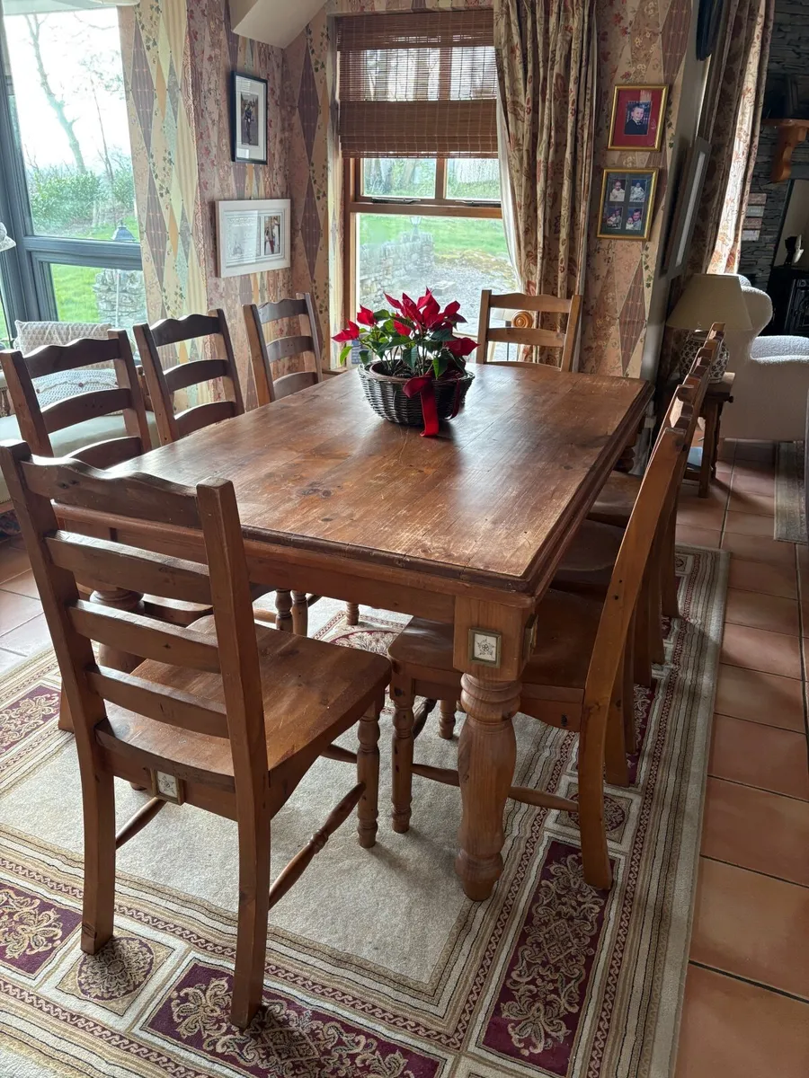 Dining Table and 8 Chairs - Image 1