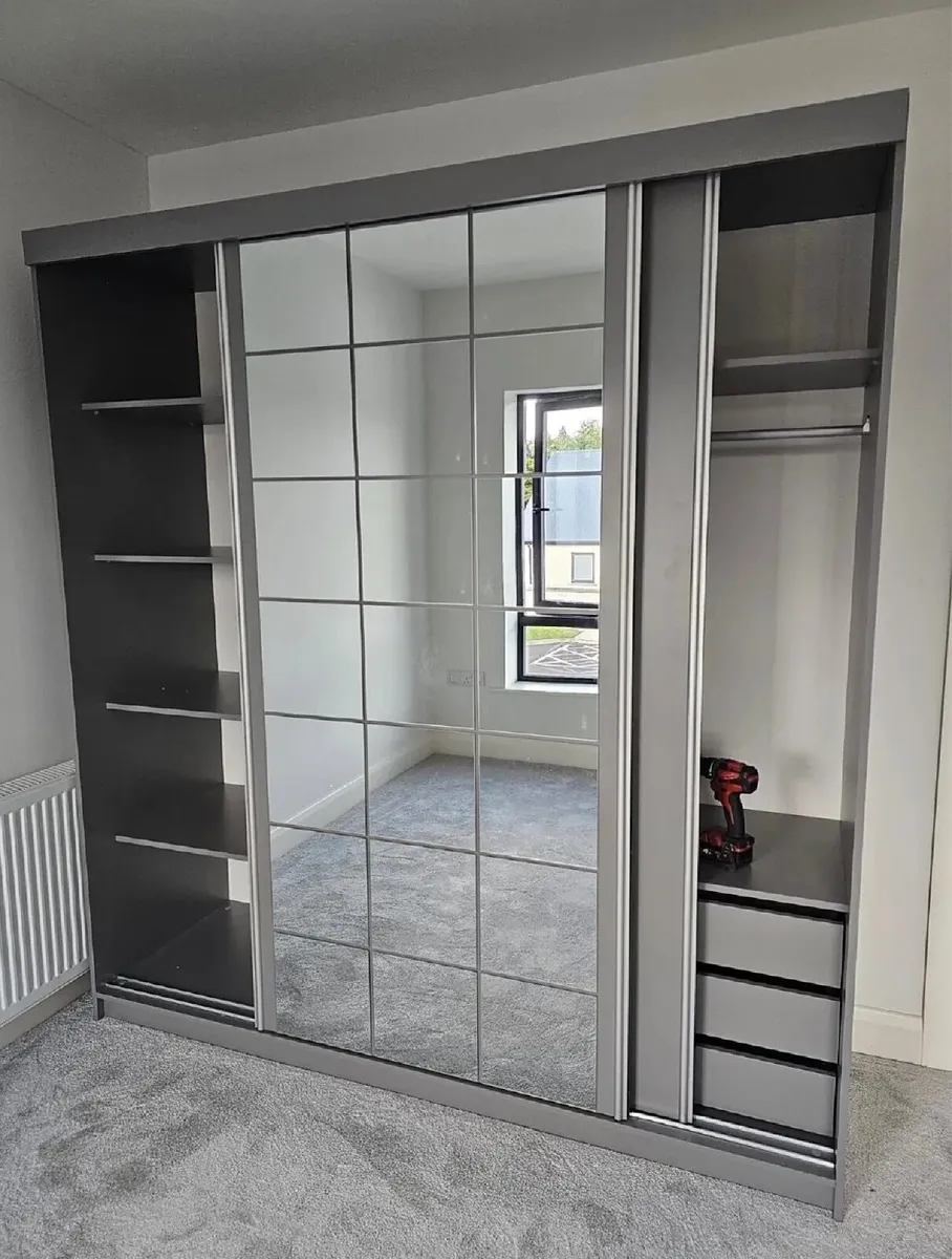 Wardrobe Colin 200cm Grey *FREE DELIVERY - Image 1