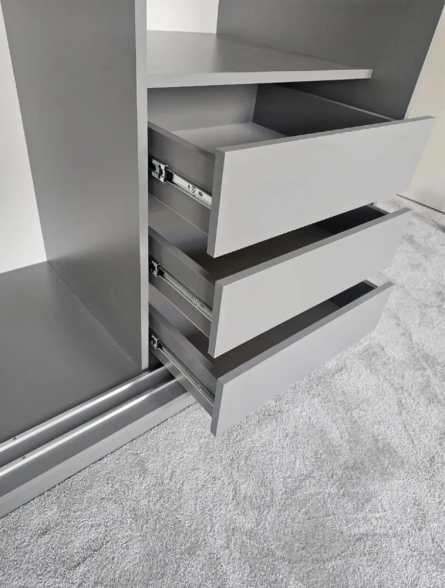 Wardrobe Colin 200cm Grey *FREE DELIVERY - Image 4