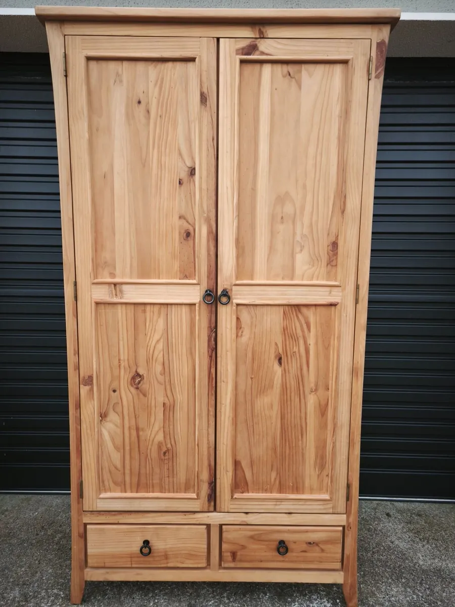 Solid Wood Wardrobe. Unvarnished. - Image 1