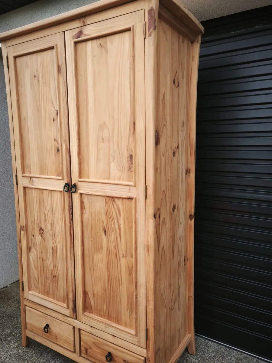 Solid Wood Wardrobe. Unvarnished. - Image 2