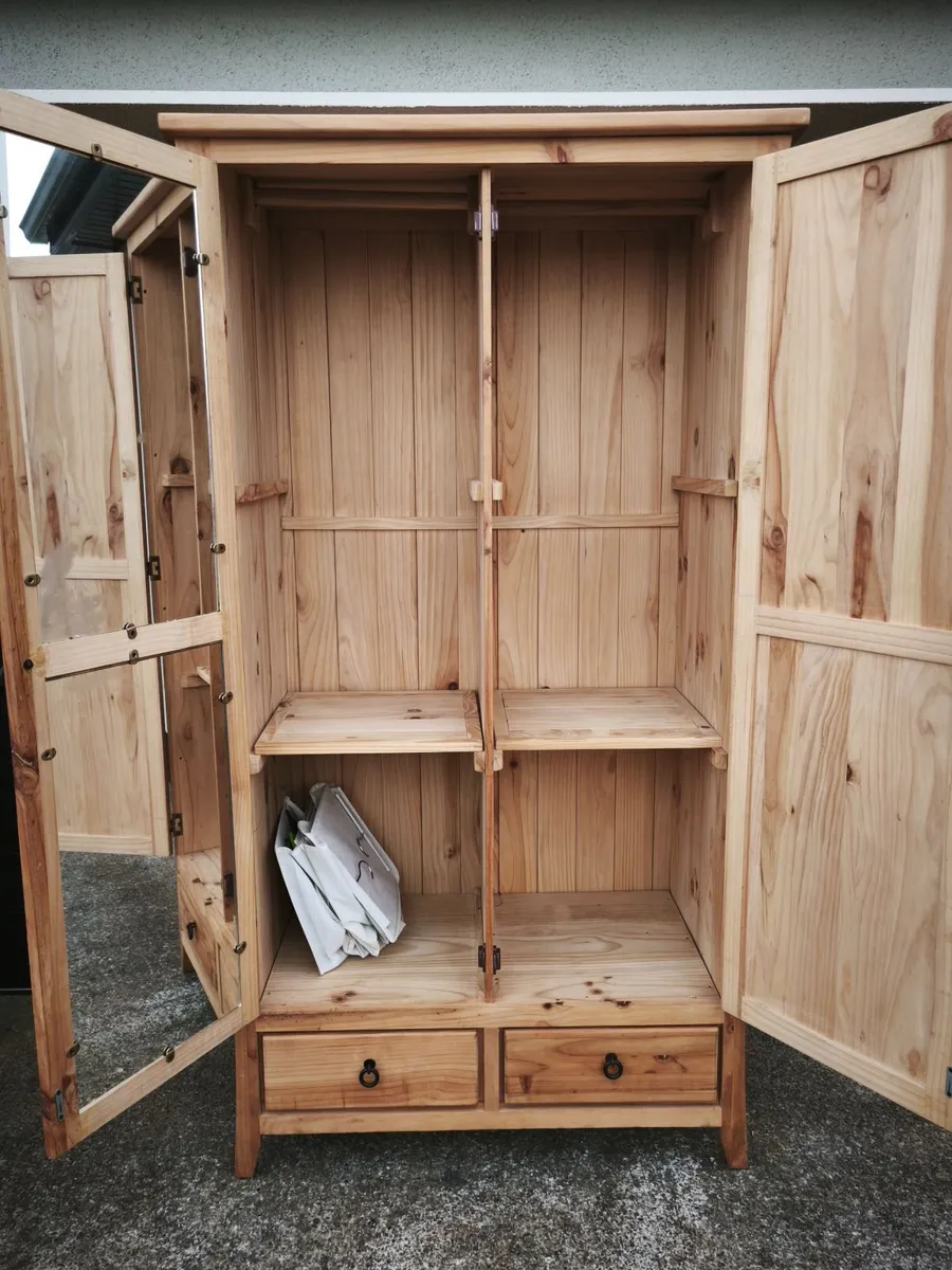 Solid Wood Wardrobe. Unvarnished. - Image 3