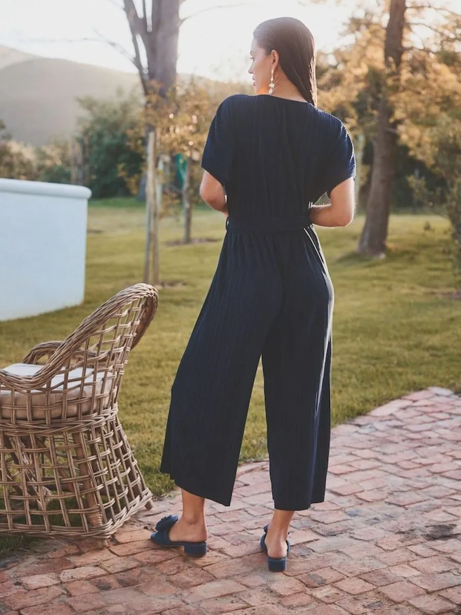 Lightweight navy jumpsuit - Image 4