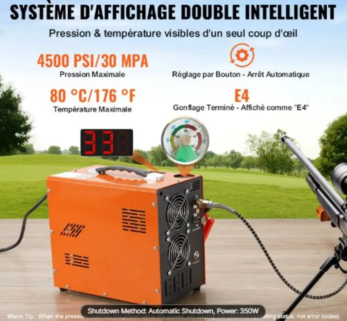 PCP Air Compressor, 4500PSI/30Mpa Portable PCP Air - Image 2