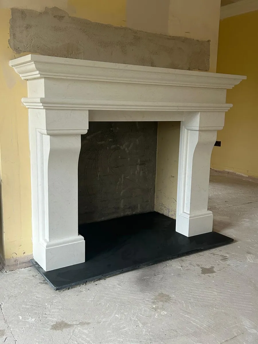 Honed Carrara Fireplace - Image 1