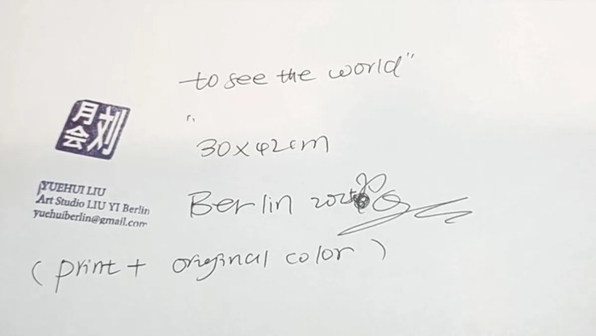 Signed Berlin Art Print _ Yuehui Liu _ Framed - Image 2