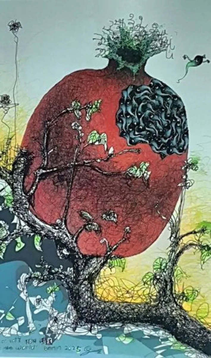 Signed Berlin Art Print _ Yuehui Liu _ Framed - Image 3