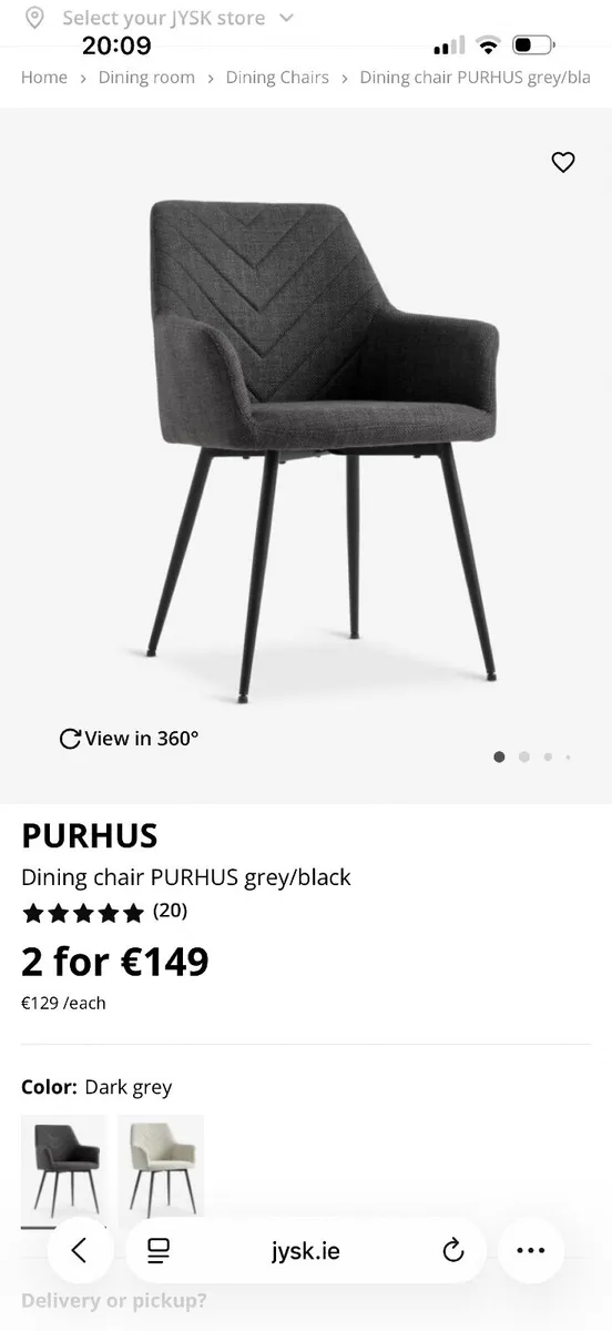 Grey DIning  Chairs x 8 - Image 4