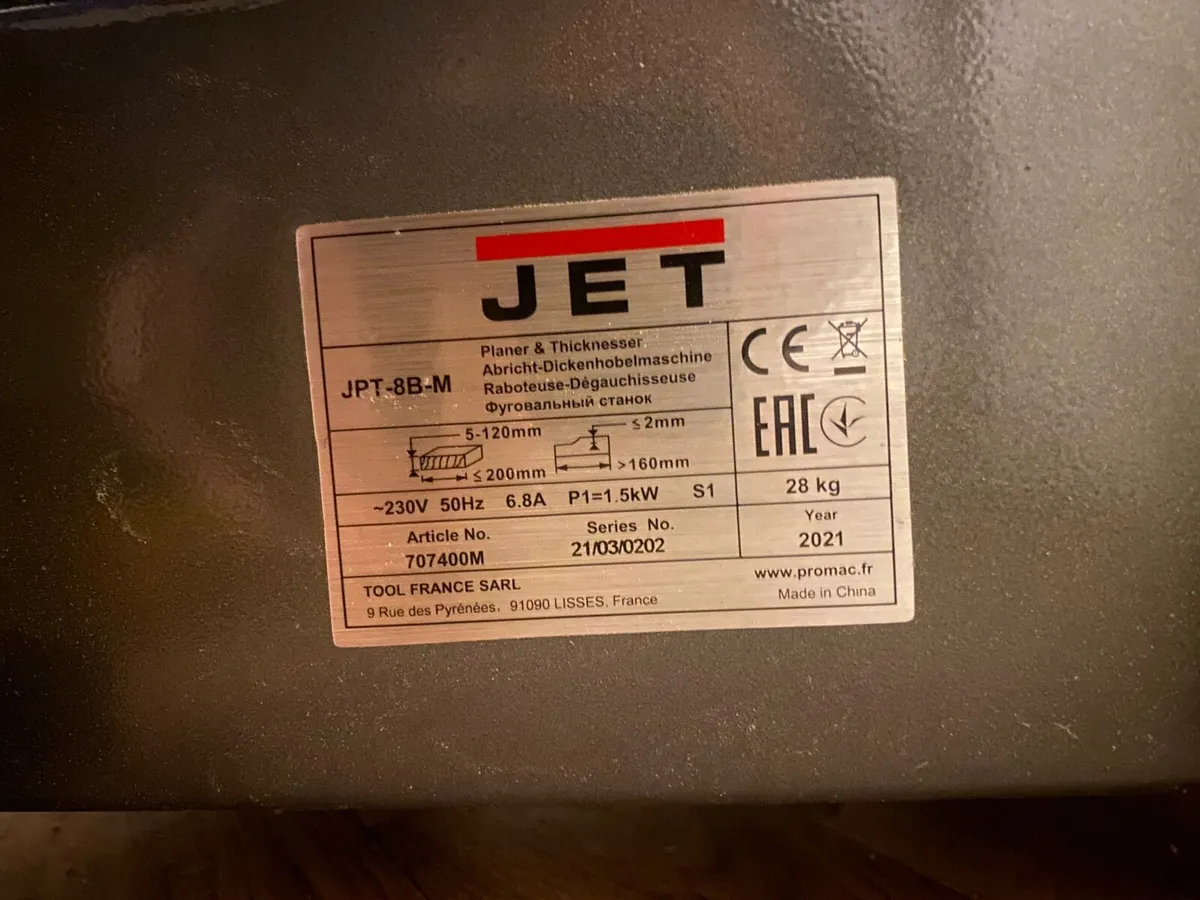 Jet Planer Thicknesser - Image 3
