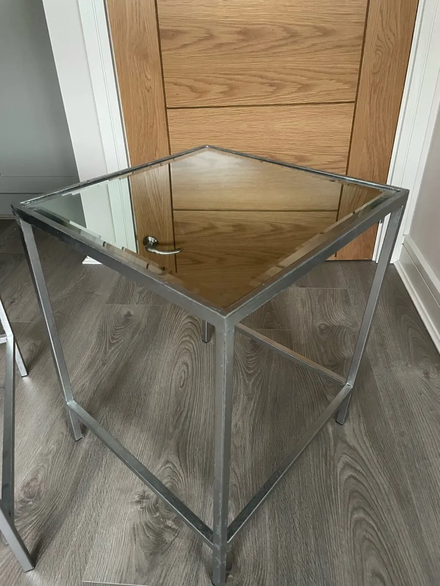 Side Tables chrome with mirror glass - Image 2