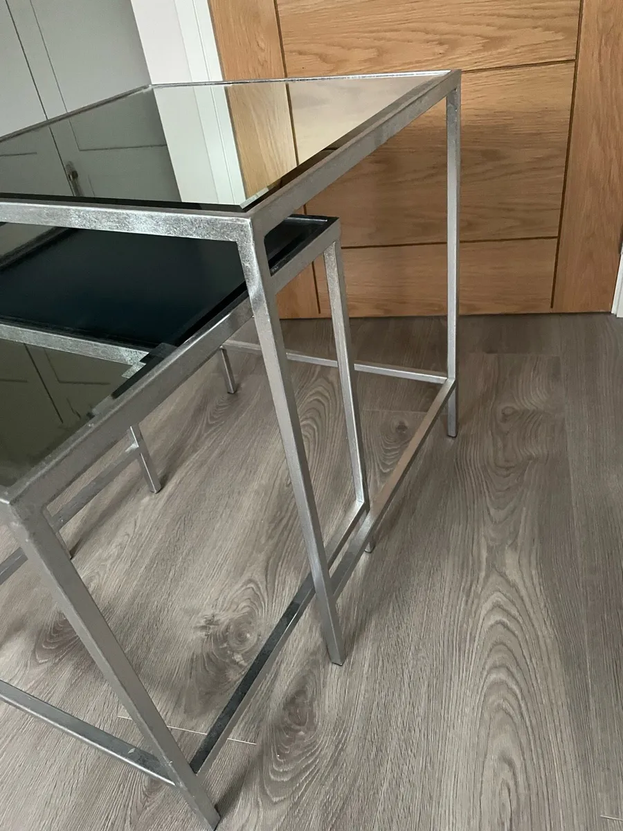 Side Tables chrome with mirror glass - Image 4