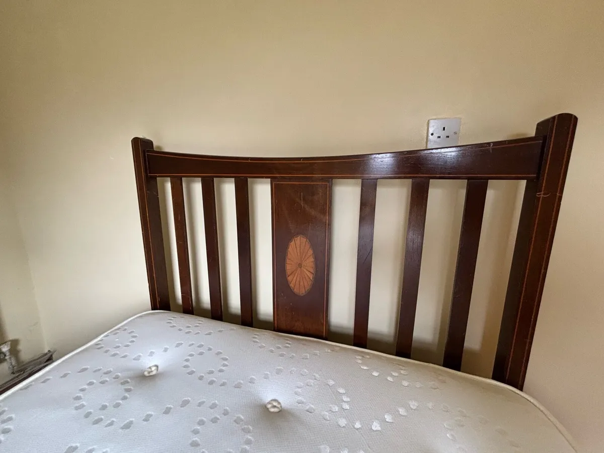 Antique Rosewood/Mahogany Vono double bed frame - Image 2