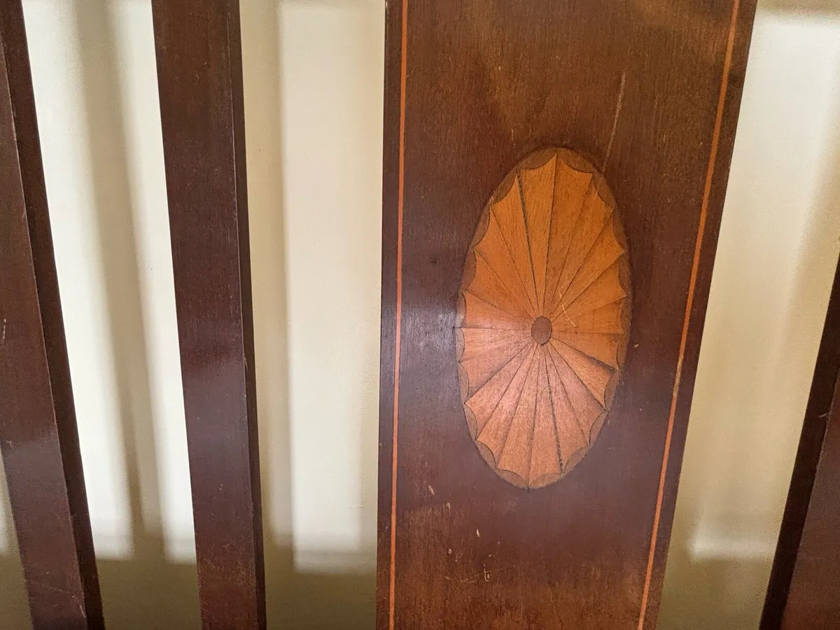 Antique Rosewood/Mahogany Vono double bed frame - Image 3