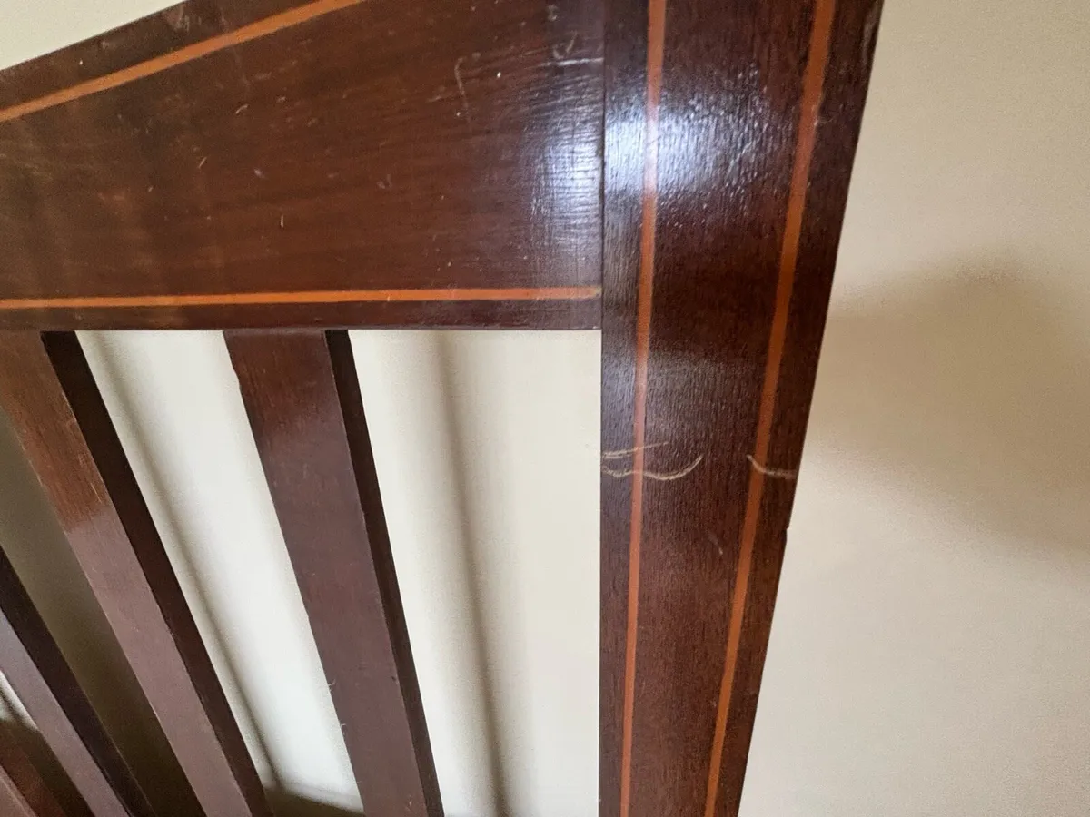 Antique Rosewood/Mahogany Vono double bed frame - Image 4