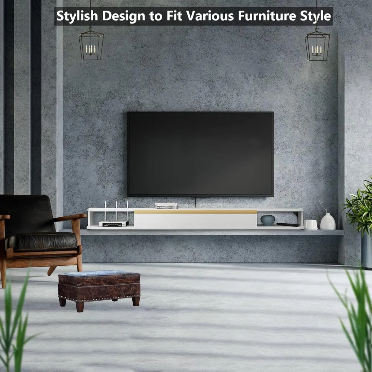 Floating TV Stand Wall Mounted Entertainment - Image 3
