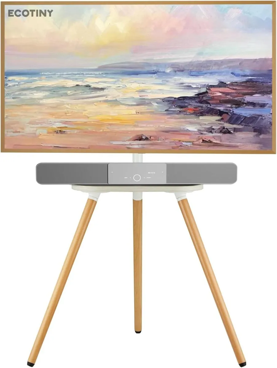Tripod Easel TV Stand for 43-65 TVs Height-Adjust - Image 1