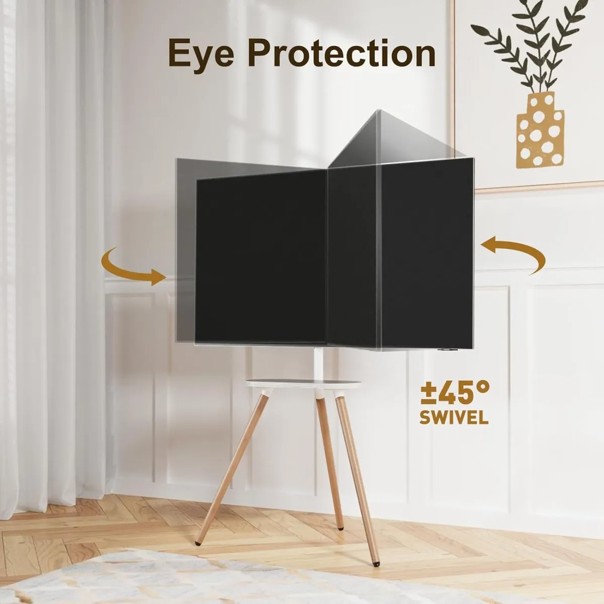 Tripod Easel TV Stand for 43-65 TVs Height-Adjust - Image 4