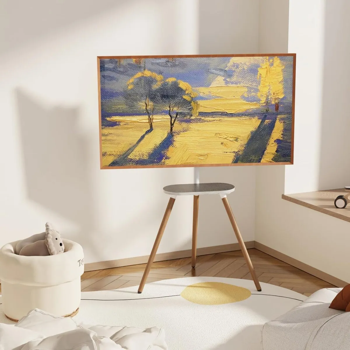 Tripod Easel TV Stand for 43-65 TVs Height-Adjust - Image 2