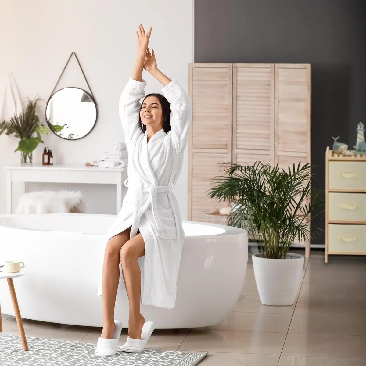 Bathroom Shelf with 3 Foldable Baskets Storage - Image 4