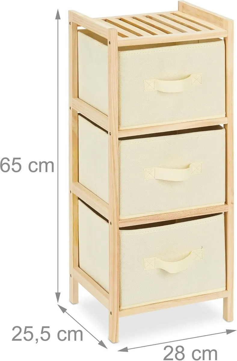 Bathroom Shelf with 3 Foldable Baskets Storage - Image 3