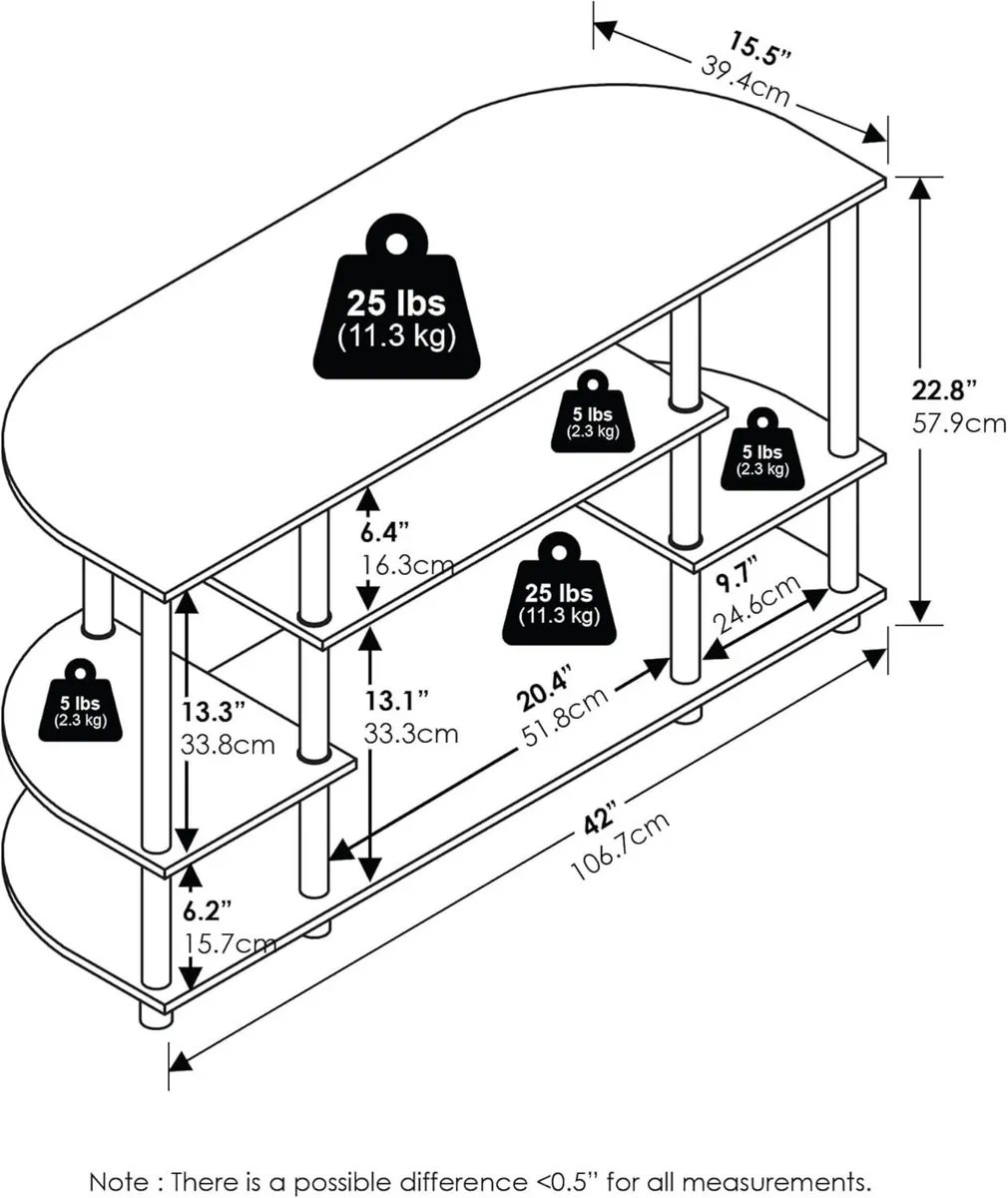 JAYA TV Stand Simple Design Corner Entertainment - Image 3