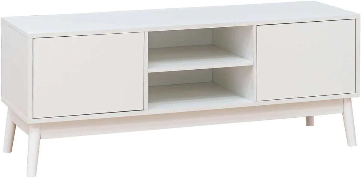 TV Stand Low Sideboard for Living Room White - Image 4