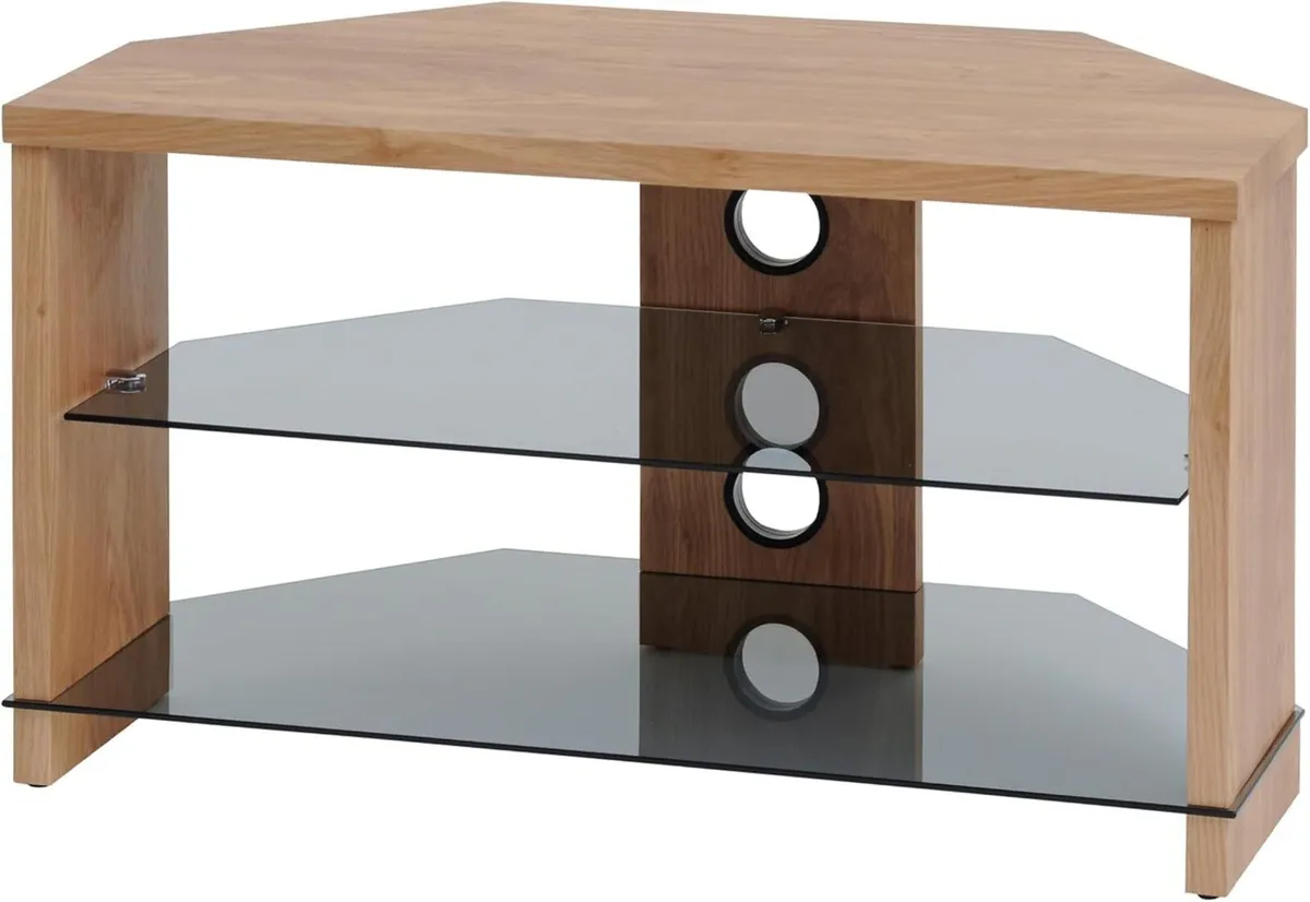 Montreal TV Stand with wood top and sides tinted - Image 1