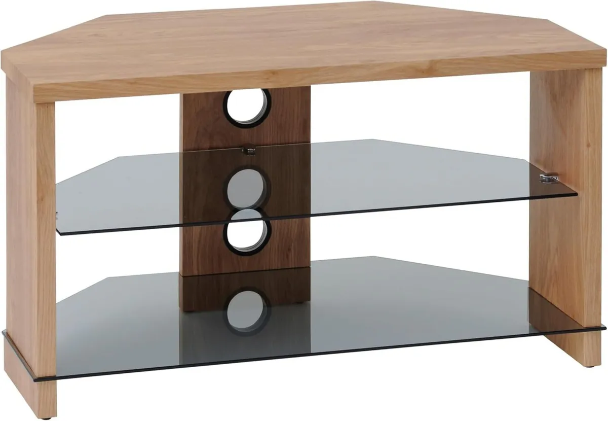 Montreal TV Stand with wood top and sides tinted - Image 3