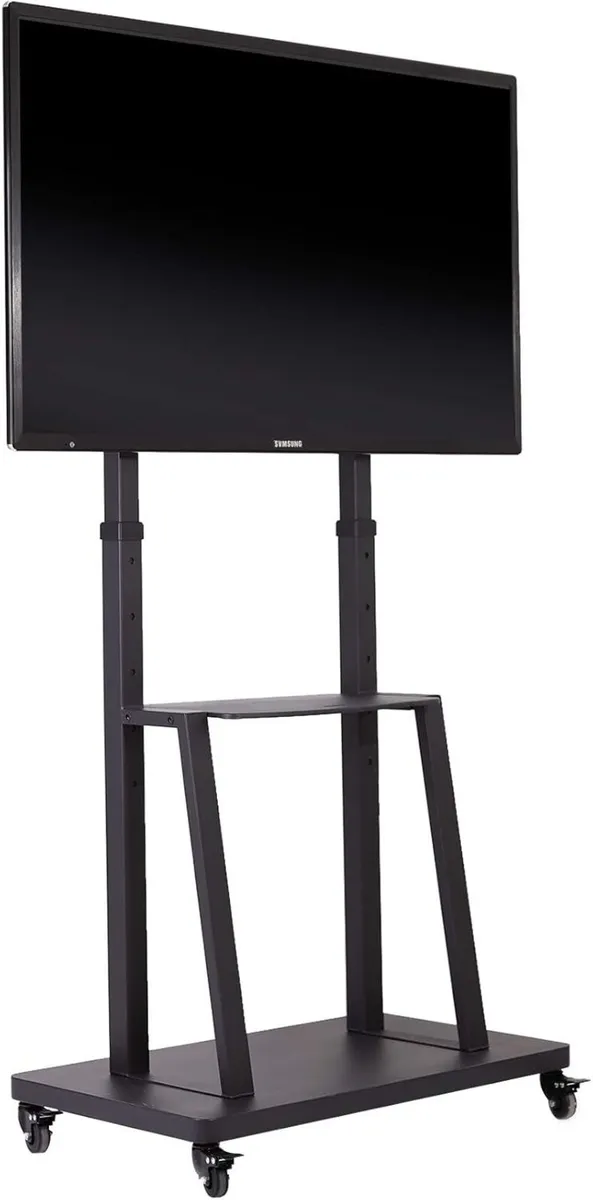 Mobile TV Stand on Wheels: Heavy Duty Trolley for - Image 1