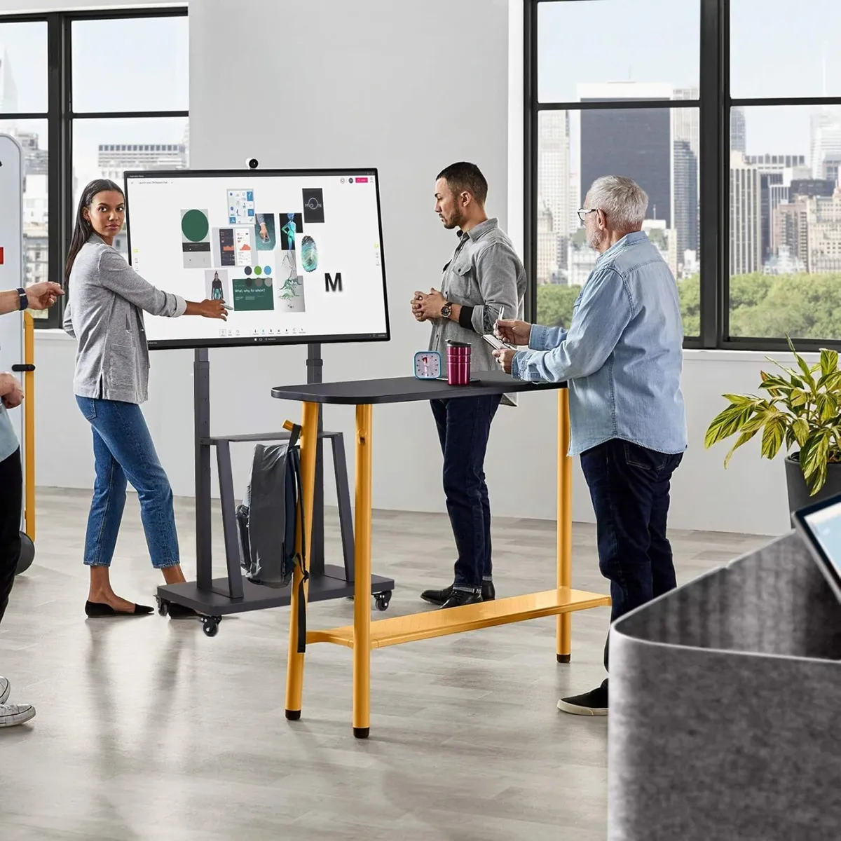 Mobile TV Stand on Wheels: Heavy Duty Trolley for - Image 2