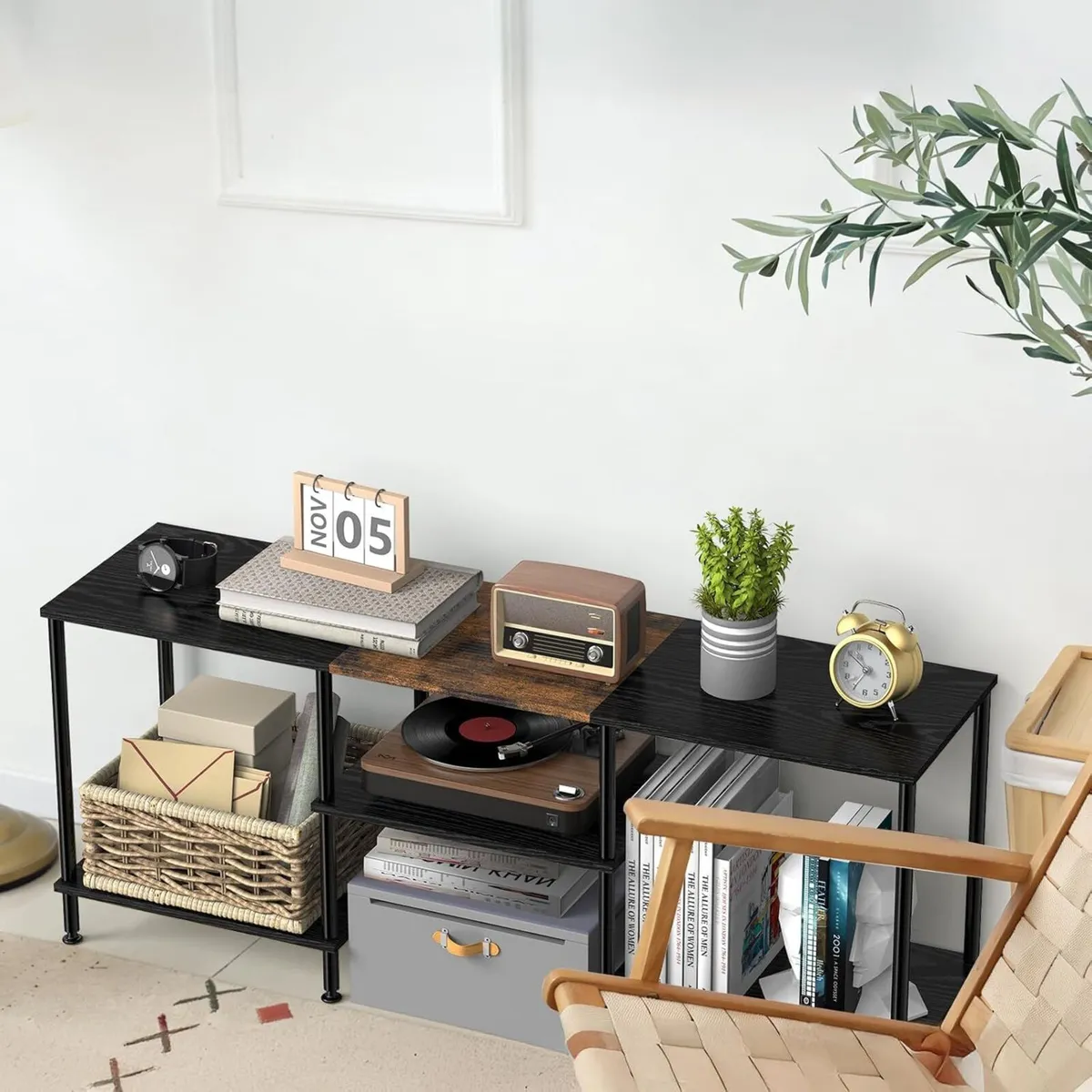 Industrial Shelf TV Furniture Piece 114 x 30 49 - Image 4