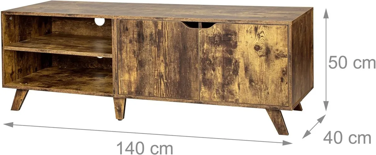 TV Lowboard with 6 compartments cable management - Image 3