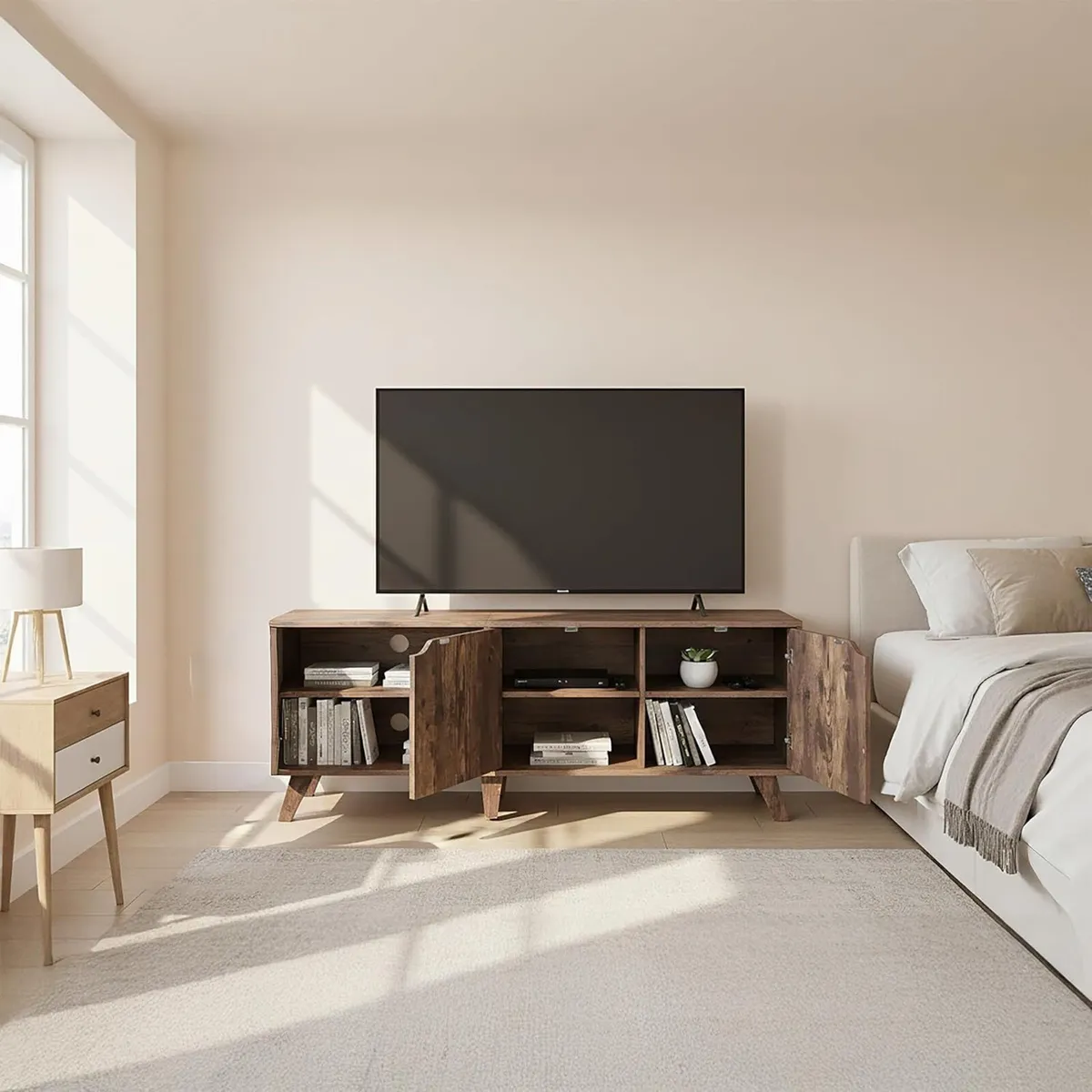 TV Lowboard with 6 compartments cable management - Image 4