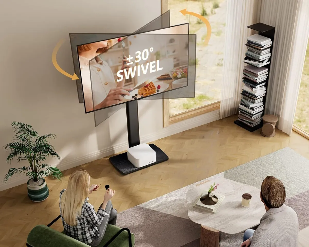 TV Stand with 20mm Wood Base for 32-70 Inch Tall - Image 2