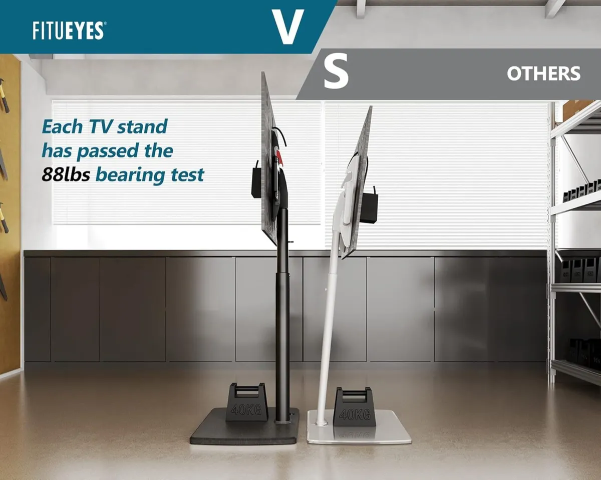 TV Stand with 20mm Wood Base for 32-70 Inch Tall - Image 3