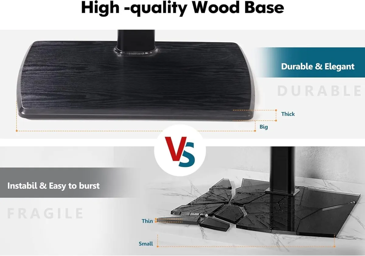 TV Stand with 20mm Wood Base for 32-70 Inch Tall - Image 4