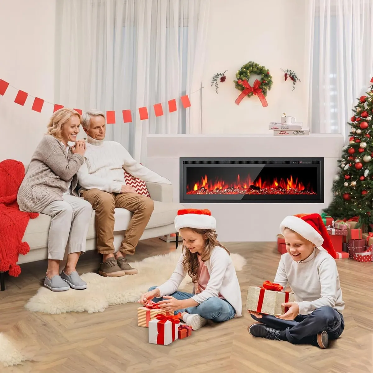 Electric Fireplace Wall Mounted/Recessed/Freestand - Image 2