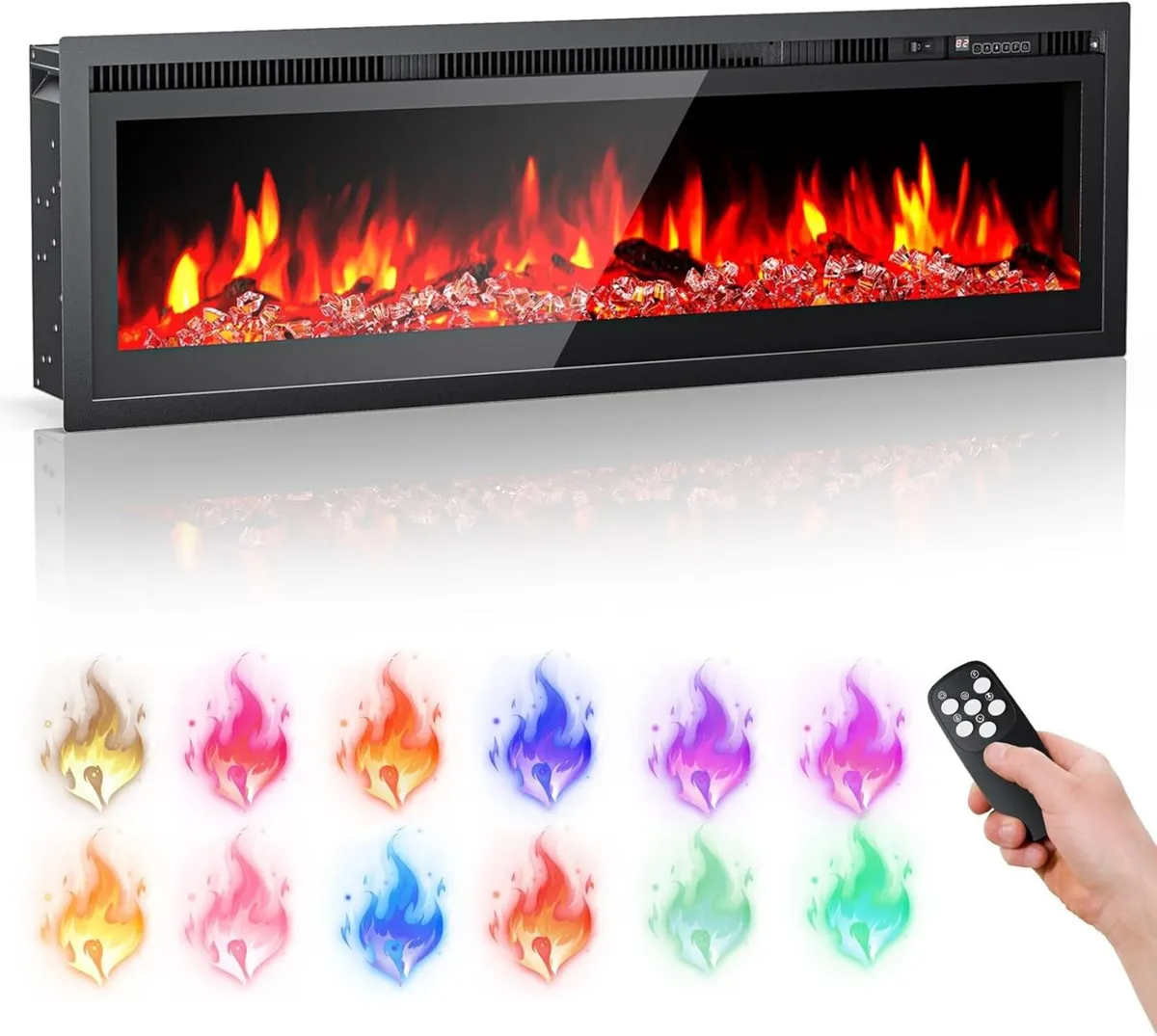 Electric Fireplace Wall Mounted/Recessed/Freestand - Image 1