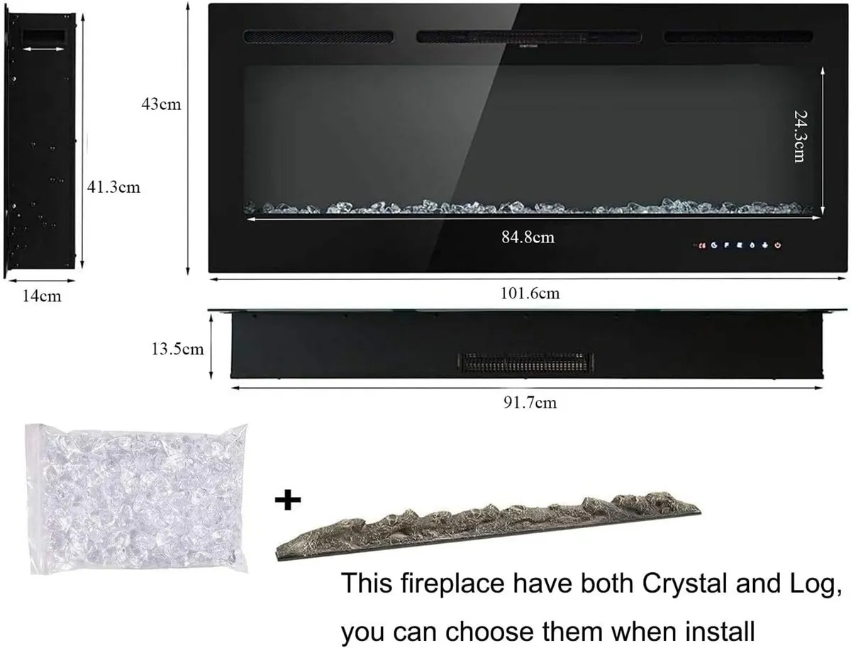 Electric Fireplace Touch Screen Glass Panel - Image 3