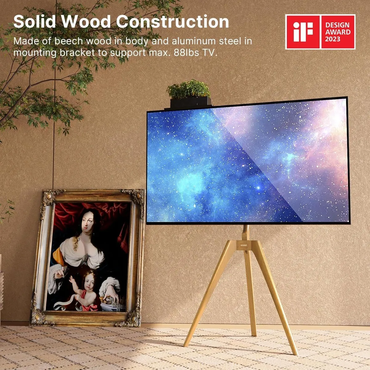 Easel TV Stand Tripod for Universal 45-65 inch - Image 2